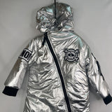 Size 6-12m: Nununu Metallic Silver Hooded Bunting