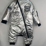 Size 6-12m: Nununu Metallic Silver Hooded Bunting
