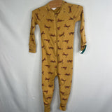 Size 18-24m (80): Hanna Andersson Yellow/Orange Tiger 1pc PJs
