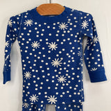 Size 2 (85): Hanna Andersson Blue/White Polka Dot Snowflake 2pc PJs