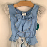 Size 5-6: Disney Blue Princess Short Sleeve Dress