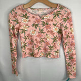 Size 10-12: Billabong Pink/Multi Floral Long Sleeve T-Shirt