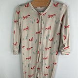 Size 6-9m: Quince Pink/Multi Foxes Zip-Up 1pc PJs