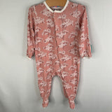 Size 0-3m: Magnetic Me Pink/White Floral Footy PJs