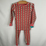 Size 4 (100): Hanna Andersson Pink/Multi Striped Tree 2pc PJs