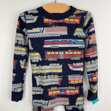 Size 5 (110): Hanna Andersson Blue/Multi Train 2pc PJs REDUCED