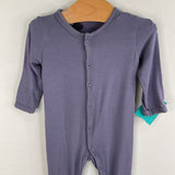 Size 0-3m: Kyte Purple Bamboo 1pc Zip PJs