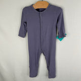 Size 0-3m: Kyte Purple Bamboo 1pc Zip PJs