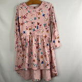 Size 5: Tea Collection Pink/Multi Floral Long Sleeve Dress