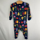Size 12-18m (75): Hanna Andersson Blue/Multi Vegtable 1pc PJs