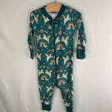 Size 12-18m (75): Hanna Andersson Blue/Multi Unicorn 1pc PJs