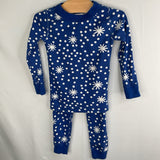Size 3 (90): Hanna Andersson Blue/White Polka Dot 2pc PJs