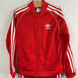 Size 9-10: Adidas Red/White 2pc Tracksuit