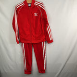Size 9-10: Adidas Red/White 2pc Tracksuit