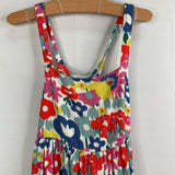 Size 6-7 (120): Hanna Andersson White/Multi Floral Tank Dress