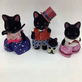 Calico Critter Black Cat Family of 4