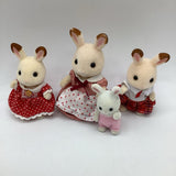 Calico Critter Rabbit Family of 4