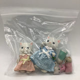 Calico Critter White Cat Family of 6