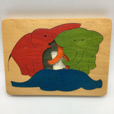 George Look Wooden Layer Puzzle - Elephants