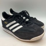 Size 4.5Y: Adidas Black/White Lace Up Sneakers