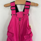 Size 4: Columbia Hot Pink Fleece Lined Snow Bibs
