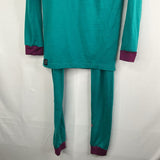 Size 8: Wee Woolies Blue 100% Merino 2pc Baselayer Set