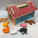 BigJigs Wooden Barn Animal Shape Sorter