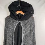 Size OS: Black Tattered Cape Cloak Costume
