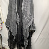 Size OS: Black Tattered Cape Cloak Costume