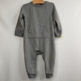 Size 6-12m: Primary Heathered Grey Snap Romper