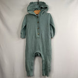 Size 9m: Nordstroms Blue Hooded Knit Romper