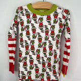 Size 5 (110): Hanna Andersson Green/Red Grinch 2pc Holiday PJs