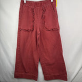 Size 10 (140): Hanna Andersson Brick Red Soft Waist Wide Leg Jeans