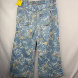 Size 10: Gap Multi Floral Soft Waist Wide Leg Jeans