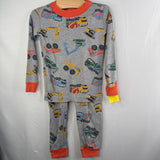 Size 4 (100): Hanna Andersson Grey/Multi Construction Trucks 2pc Pjs