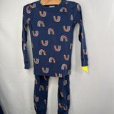 Size 4 (100): Hanna Andersson Navy/Multi Rainbow 2pc Pjs