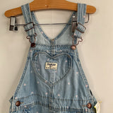 Size 5: Osh Kosh B'Gosh Pink Heart Denim Overalls
