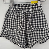 Size 3: Throwing Tiny Fits Black/White Gingham Soft Waist Shorts