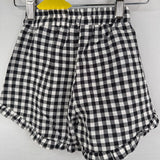 Size 3: Throwing Tiny Fits Black/White Gingham Soft Waist Shorts