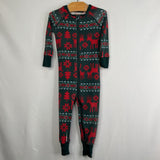 Size 12-18m (75): Hanna Andersson Green/Red Holiday Print 1pc Pjs