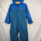 Size 4: Columbia Blue Fleece Lined Rain Suit
