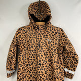 Size 2: Lindberg Brown/Black Cheeta Print Fleece Lined Rain Suit