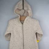 Size S: Goumi White Knit Long Sleeve Sleepsack