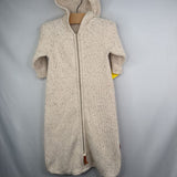 Size S: Goumi White Knit Long Sleeve Sleepsack