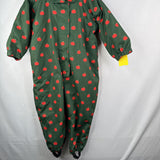 Size 12-24m: Little Green Radicals Green/Red Apple Sherpa Lined Snow Suit