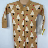 Size 6-12m (70): Hanna Andersson Brown Holiday Trees 1pc Pjs