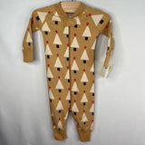 Size 6-12m (70): Hanna Andersson Brown Holiday Trees 1pc Pjs