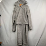 Size 10 (140): Grey Fleece Top and Bottoms