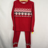 Size 4 (100): Hanna Andersson Red/White 2pc Holiday Pjs