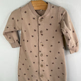 Size 3-6m: Quincy Mae Brown Acorn Button-Up Romper